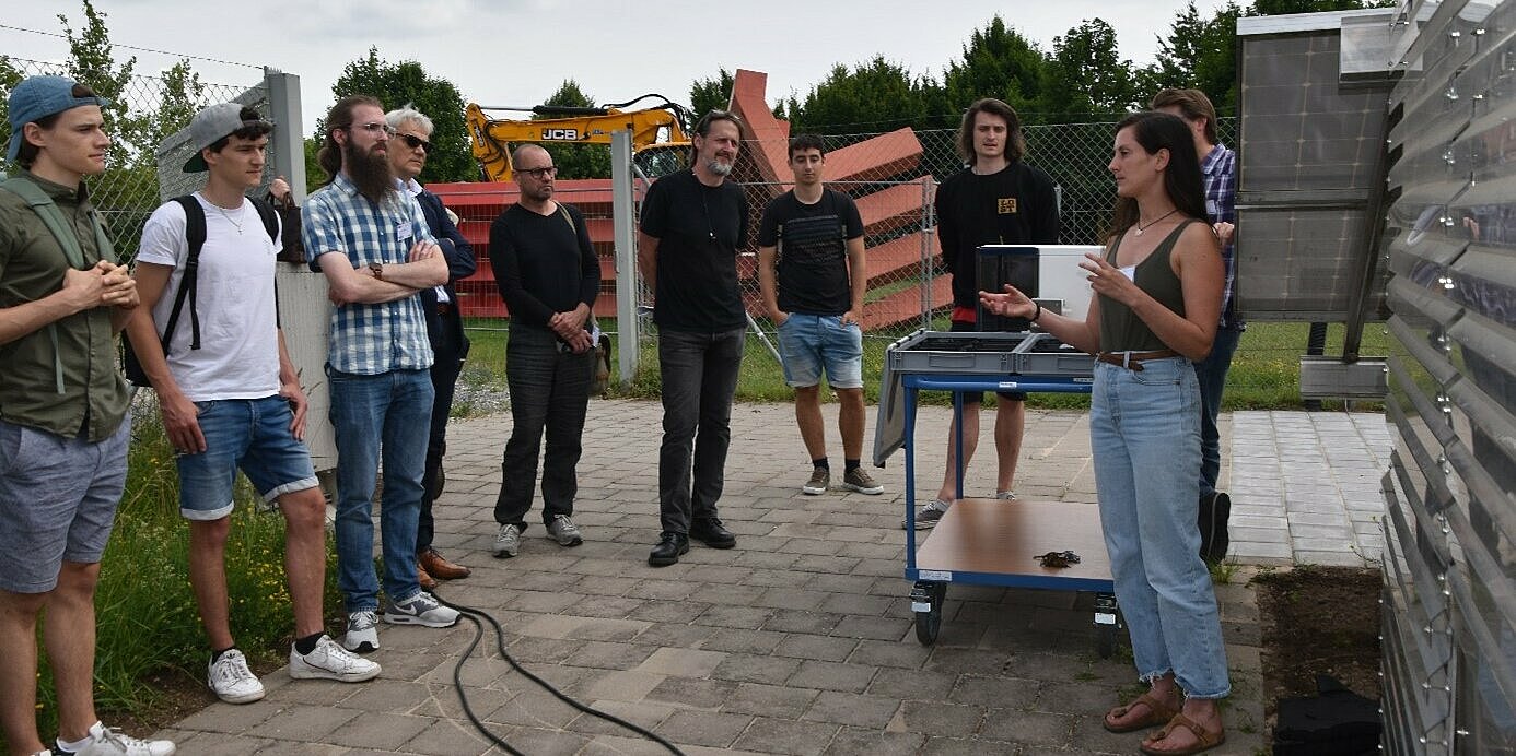 Anja Kaul und Daniel Rank bei der Vorstellung der ORBIT-Methanisierungsanlage. Foto: Sandra Seidl