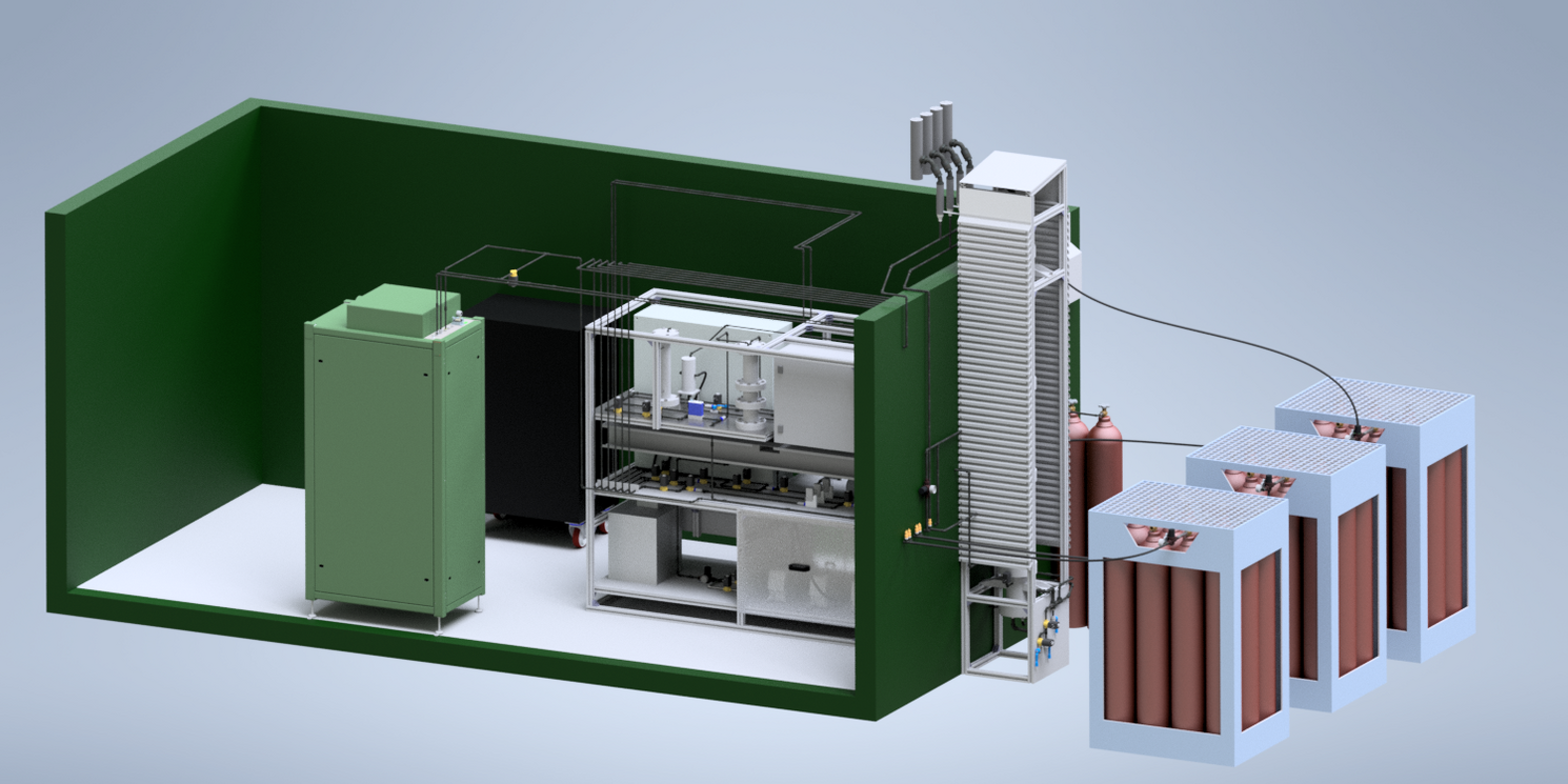 CAD Planung der Containerisierten Power-to-Gas Anlage.